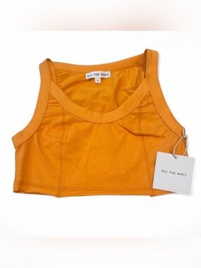 All The Ways Women's Orange Crop Tank